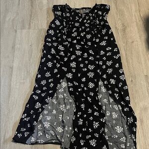 Chic Black and White Patterned Dress
